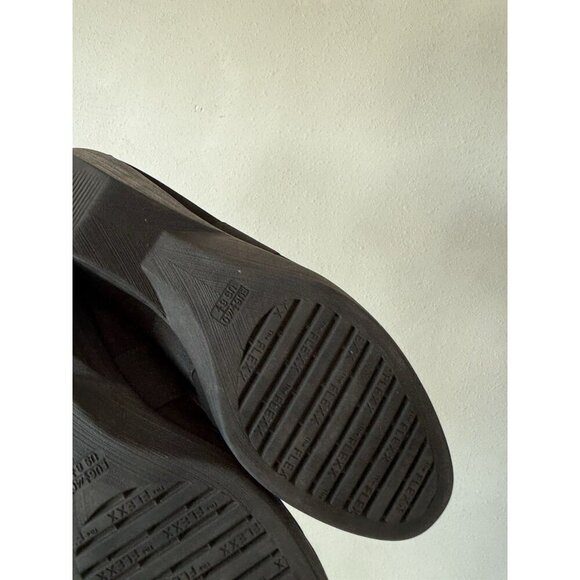 The Flexx Women's Black Suede Slip-On Loafer Small Wedge Mary Jane Shoes 8.5 40 - Picture 5 of 5